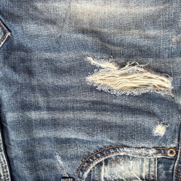 American Eagle Outfitters Distressed Denim Mini Skirt - Blue - Picture 11 of 11